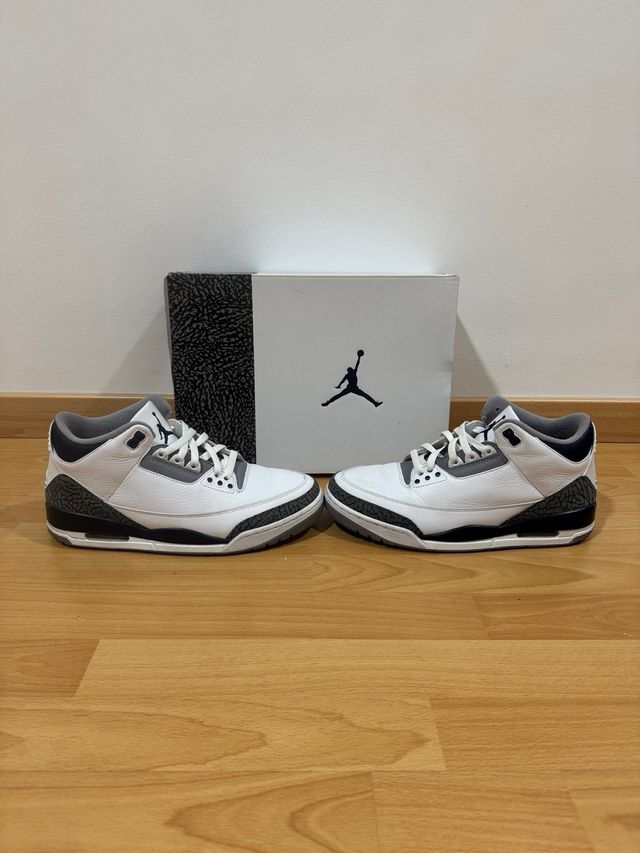 Air Jordan 3 Retro Gris Blanco