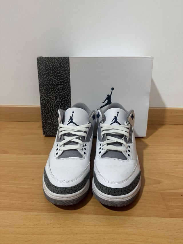 Air Jordan 3 Retro Gris Blanco