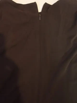 Vestido ZARA marrón drapeado