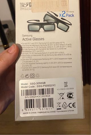 Confezione da 2 occhiali 3D Samsung SSG-P30502
