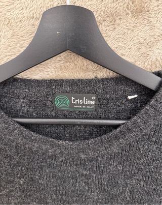 Maglione Tris Line Uomo Grigio Made in Italy