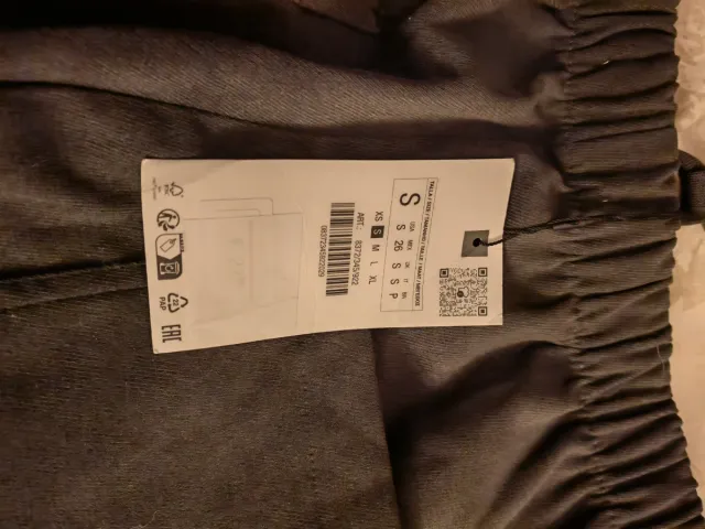 Pantalones anchos negros talla S gris oscuro