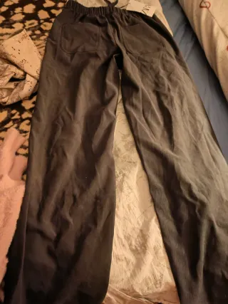 Pantalones anchos negros talla S gris oscuro