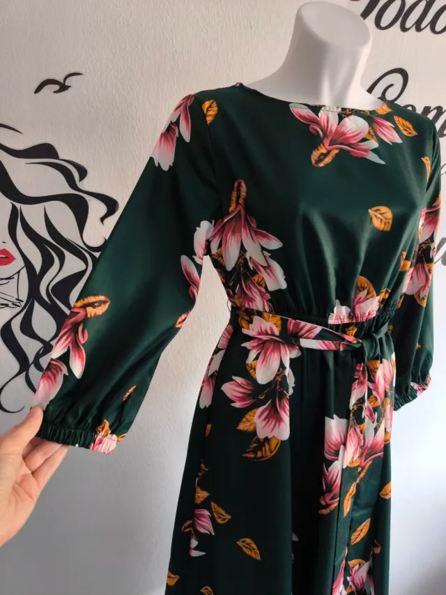 Vestido midi estampado floral