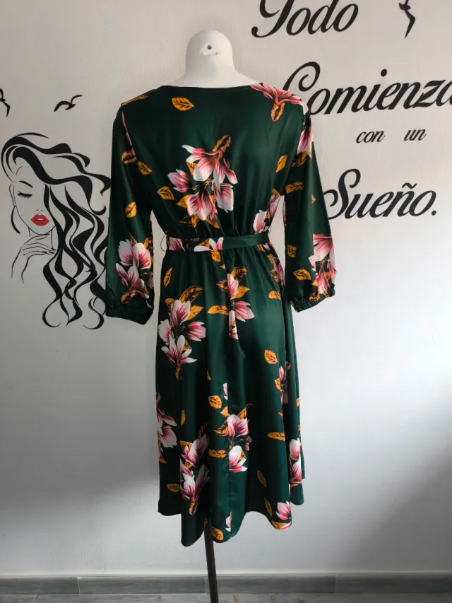 Vestido midi estampado floral