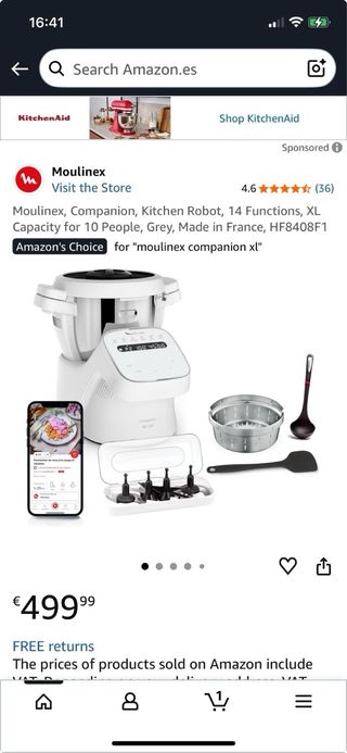 Moulinex Companion XL Robot Cocina 14 Funciones