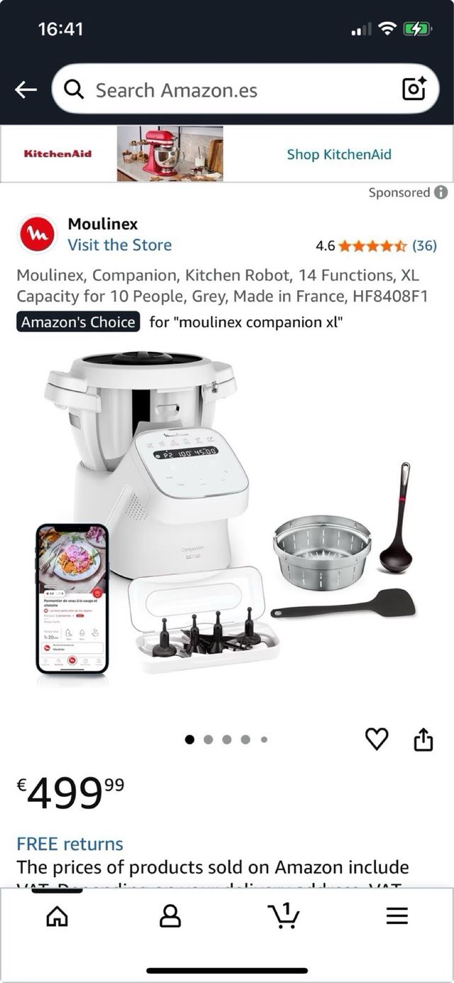 Moulinex Companion XL Robot Cocina 14 Funciones