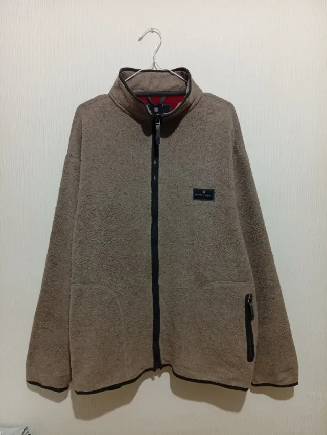 Fodera polare vintage GANT grigio marrone taglia XL