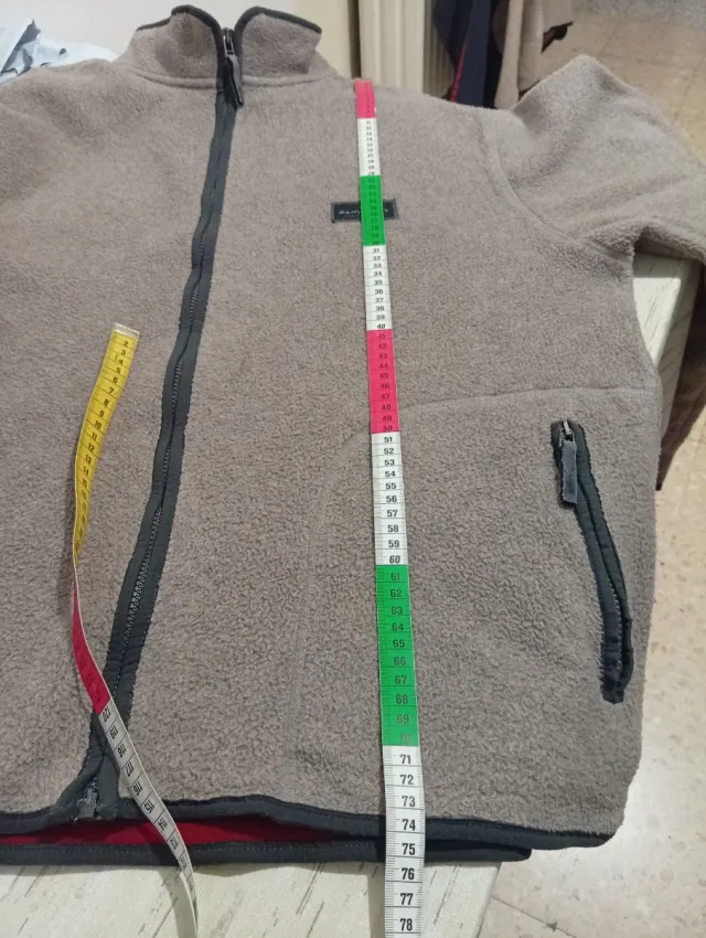 Fodera polare vintage GANT grigio marrone taglia XL