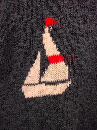 Jersey de punto con barcos