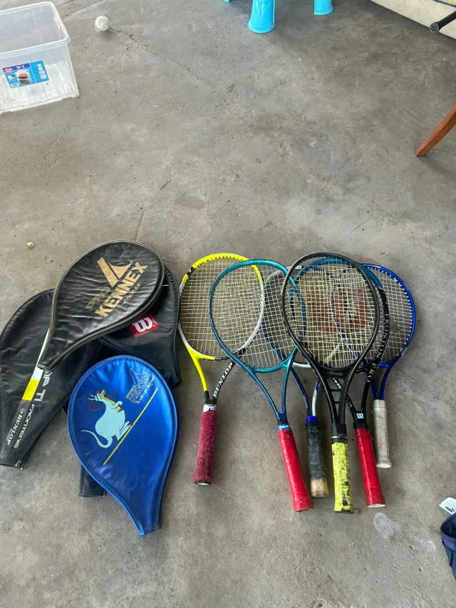 Lote de 6 raquetas de tenis