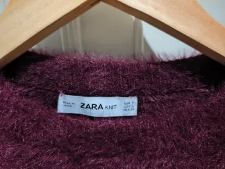 Jersey peludo color vino