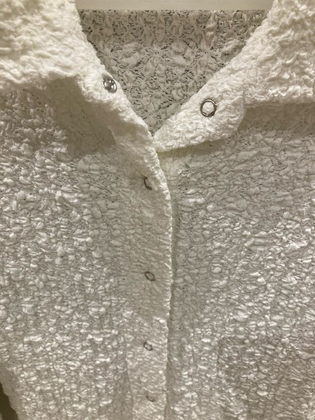 Camisa Zara Blanca Texturizada