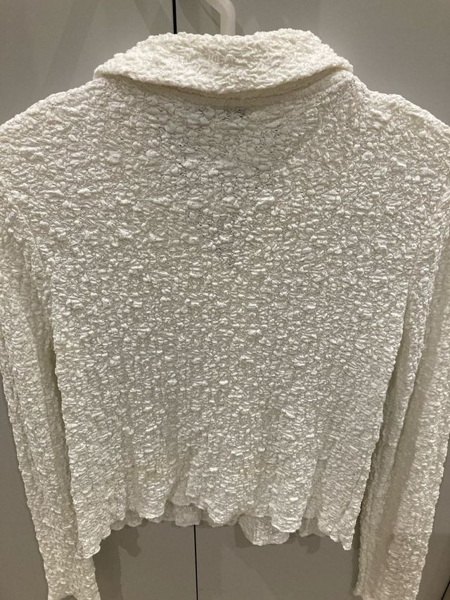 Camisa Zara Blanca Texturizada