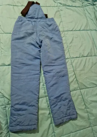 Pantalones de esquí infantiles negros, regalo azul