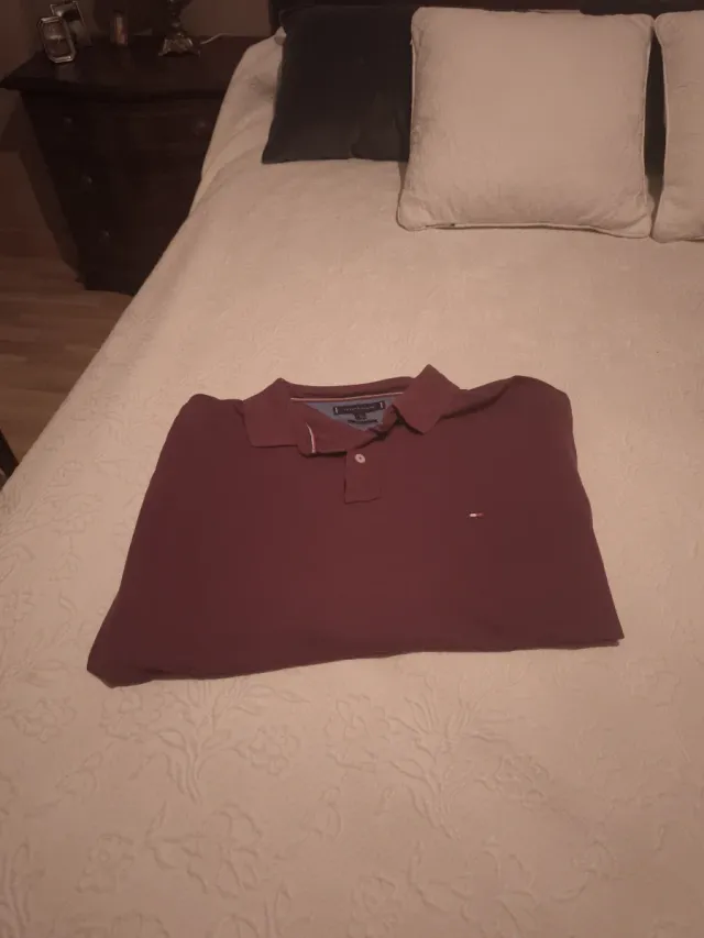 Polo Tommy Hilfiger Manga Larga Talla L