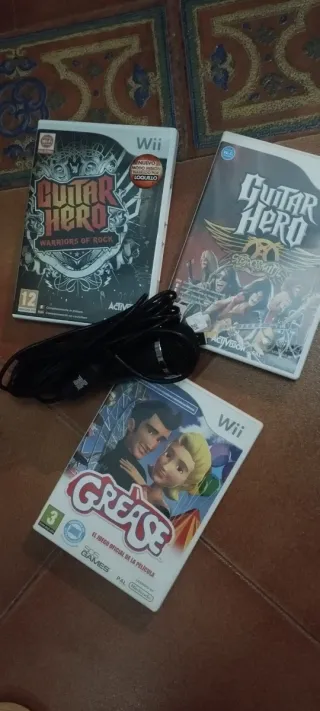 Juegos Wii Guitar Hero,grease y accesorios