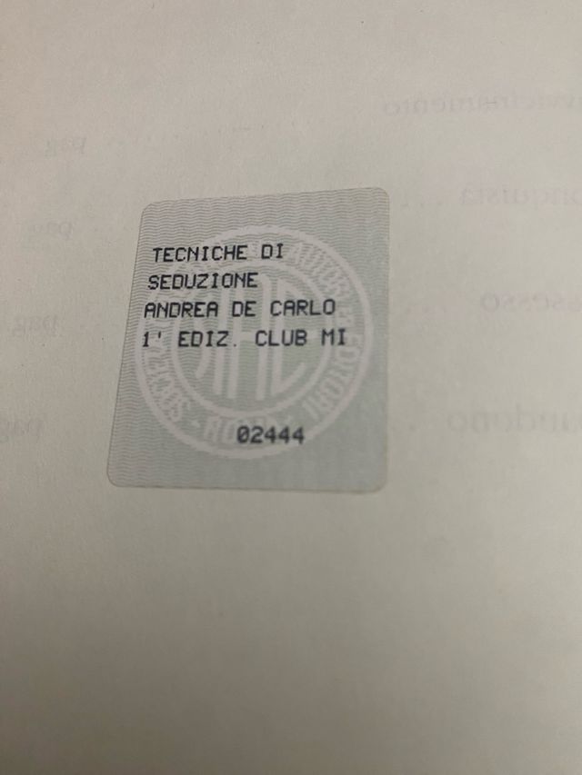 Tecniche di seduzione - Andrea De Carlo