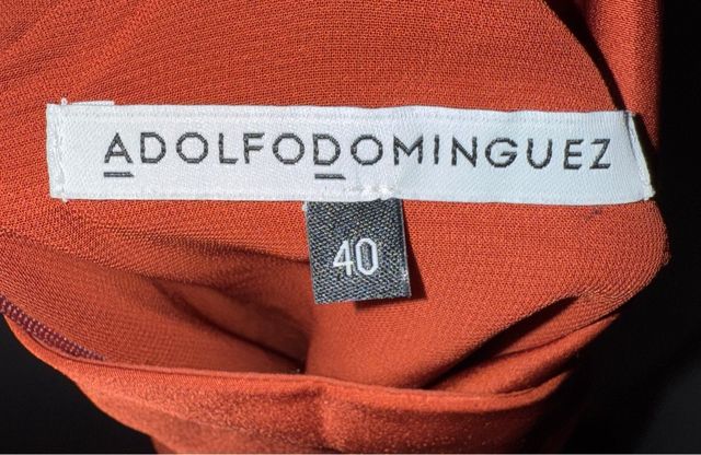 Vestido largo Adolfo Domínguez naranja/rojo