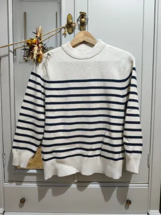 Jersey Rayas Azul Marino y Blanco