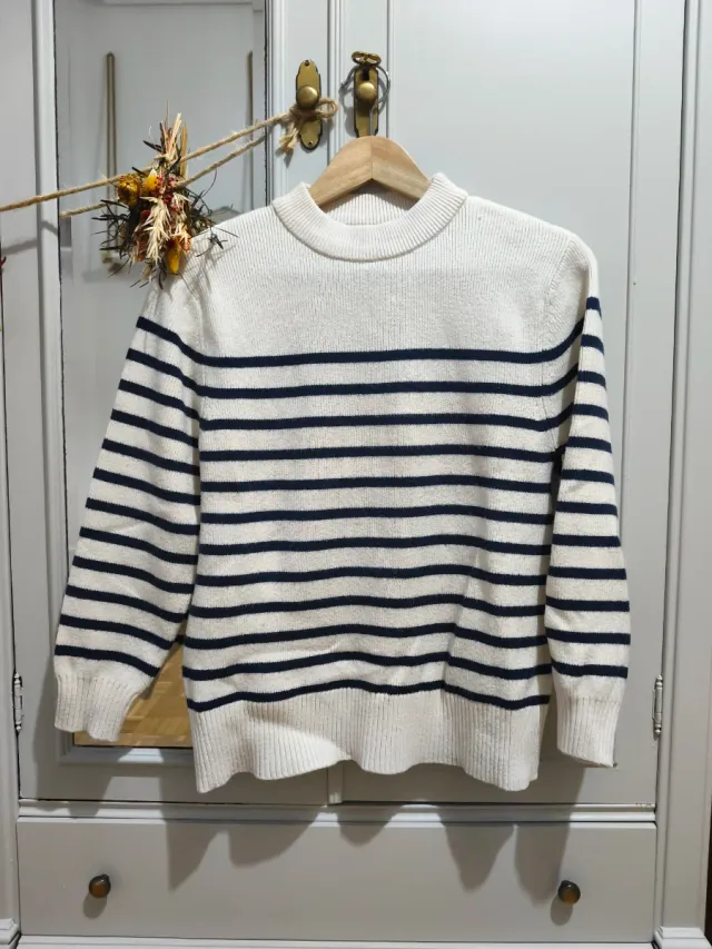 Jersey Rayas Azul Marino y Blanco