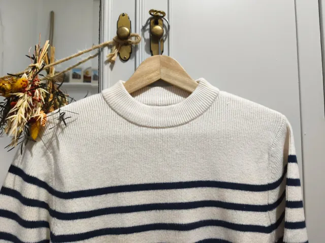 Jersey Rayas Azul Marino y Blanco