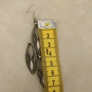 Orecchini pendenti colore argento simil rombo