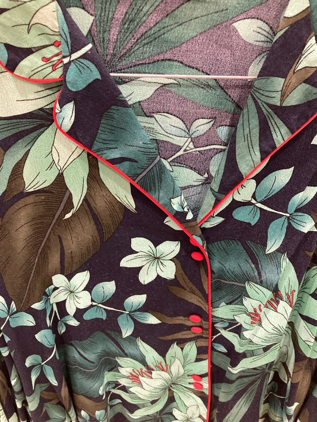 Camisa Zara flores verdes M