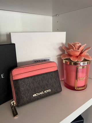 Portafoglio Michael Kors marrone e rosa