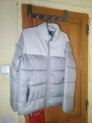 Abrigo Invierno Icono Talla S Gris Blanco