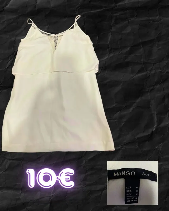 Vestido Mango blanco talla M