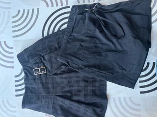 Pantalones cortos a cuadros negros