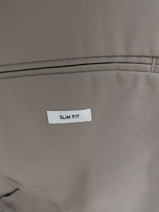 Americana Slim Fit Beige Claro