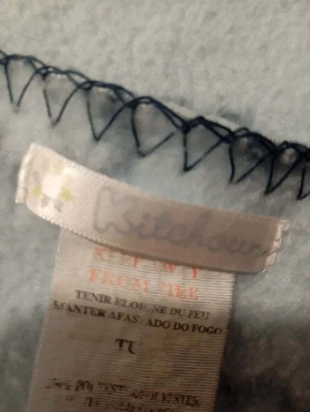 Manta infantil nubes azul claro