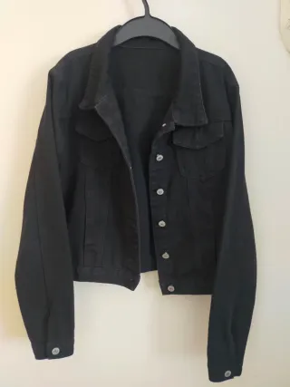 Cazadora vaquera negra mujer