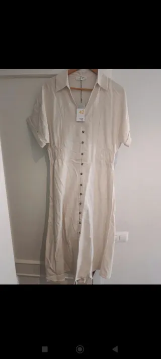 Vestido beige Primark Talla XL/42