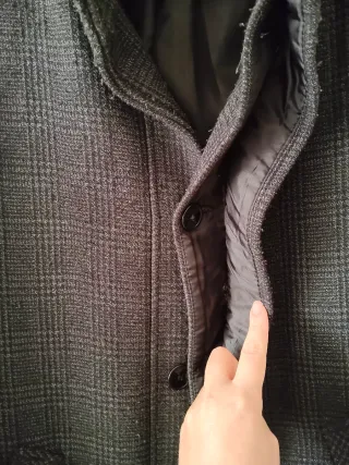 Cappotto Zara uomo grigio fantasia