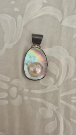 Colgante Plata y Perla Multicolor