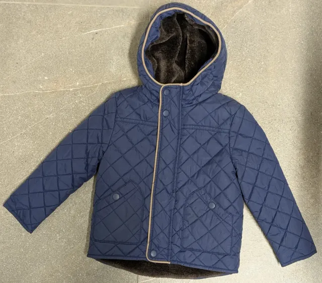Abrigo guateado azul marino 24-36 meses