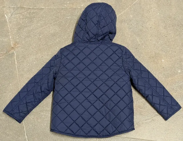 Abrigo guateado azul marino 24-36 meses