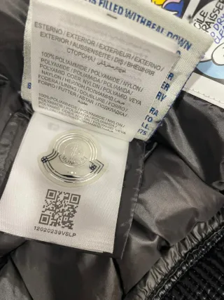 Chaqueta Moncler Negra Talla XS