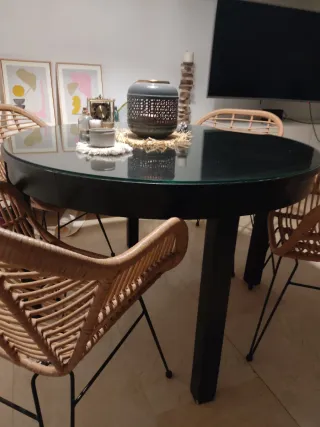 Mesa Comedor Ikea 115cm Negra