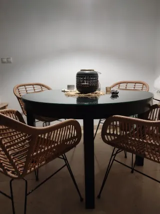 Mesa Comedor Ikea 115cm Negra