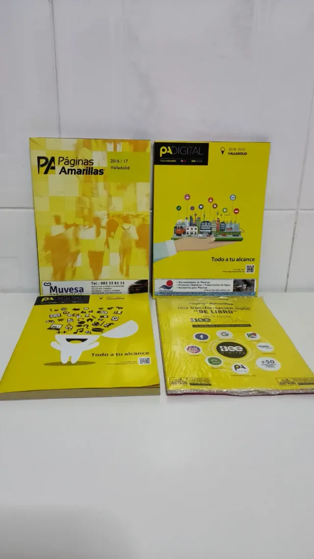 Lote 4 Páginas Amarillas Bolsillo de Valladolid