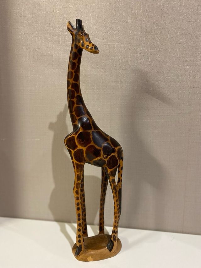 Lote figuras animales madera tallada