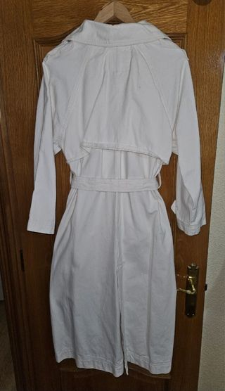 Stradivarius Gabardina Blanca Talla M