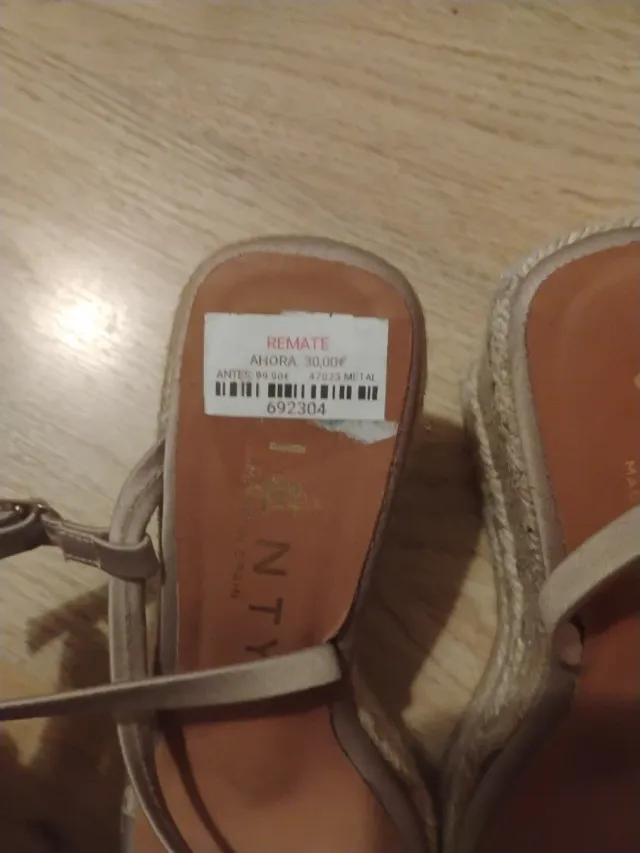 Cuñas Verano Vienty Talla 38 Beige Precio negociab