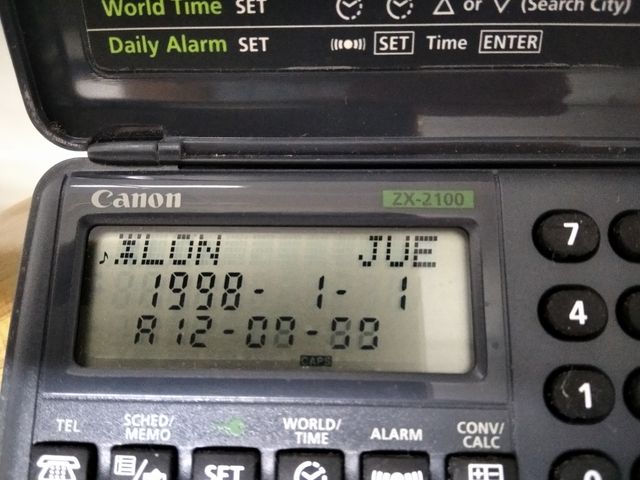 (VINTAGE) Agenda Electrónica Canon ZX-2100