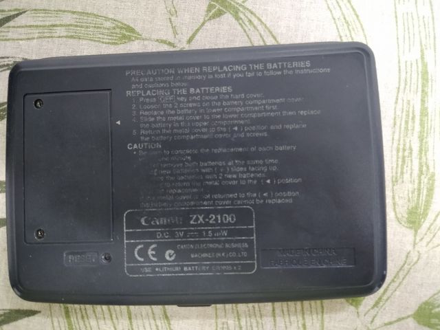 (VINTAGE) Agenda Electrónica Canon ZX-2100