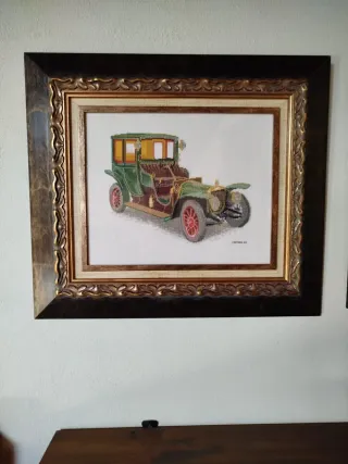 Quadri punto croce con auto d'epoca